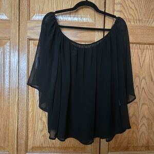 Forever 21 Sheer Black Plus Relaxed Blouse